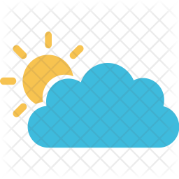 Sun behind cloud Icon