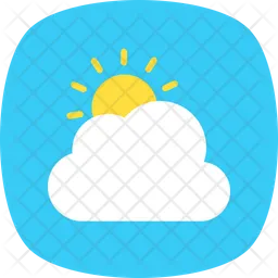 Sun behind Cloud  Icon