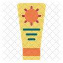 Sun Block Beach Cream Icon