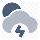 Sun Cloud Thunder Icon