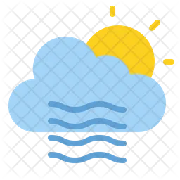 Sun Cloud Windy  Icon