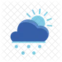 Sun Drizzling Weather Cloud Icon