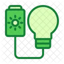Eco Bulb Sun Energy Icon