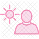 Sun Exposure Care Duotone Line Icon Icon