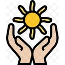 Sun Hand Peace Sun Icon