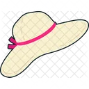 Sun Hat Cream Pink Icon