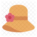 Sun Hat Beach Hat Wide Brim Icon