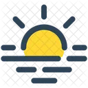 Weather Sun Horizon Icon