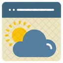 Online Sun Cloud Icon