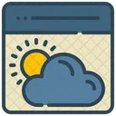 Online Sun Cloud Icon