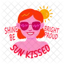 Sun Kissed Sunglasses Smiling Icon