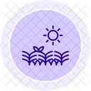 Sun Over Crops Sun Crops Icon