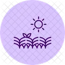 Sun Over Crops Sun Crops Icon