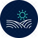 Sun Over Organic Field Sun Organic Icon