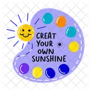 Sun Palette Sunshine Smiling Icon