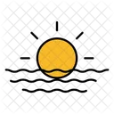일몰 태양빛 일출 아이콘