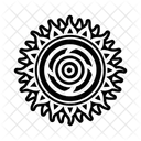 Sun Spiral Sun Tattoo Tribal Icon