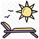 Sunshine Bench Sun Tanning Icon