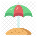 Sun Umbrella Summer Beach Icon