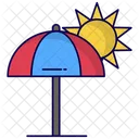 Sun Umbrella Summer Beach Umbrella Icon