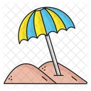 태양 우산  아이콘