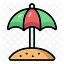 Sun Umbrella Summer Beach Icon