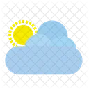 Sun With Cloud  Icon