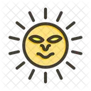Face Sun Emoji Icon