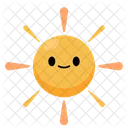 Sun with smiley face  Icon