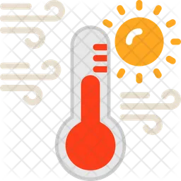 Sun with thermometer  Icon