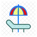 Sunbath Bed Vacation Pool Icon