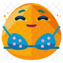 Sunbathing Emoji Face Icon