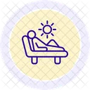 Sunbathing Color Circle Icon Icon