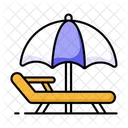 Sunbed Beach Sun Icon
