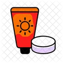 Sunblock Summer Vacation Icon