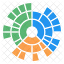 Sunburst Diagramm Sunburst Graph Sunburst Analyse Symbol