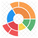 Sunburst Diagramm Sunburst Graph Sunburst Analyse Symbol