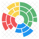 Sunburst Diagramm Sunburst Graph Sunburst Analyse Symbol