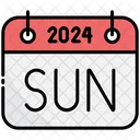 Sunday Calendar 2024 Icon