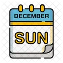 Sunday Calendar Date Icon