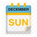 Sunday Calendar Date Icon