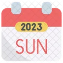 Sunday 2023 Calendar Icon