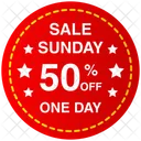 Sunday Sale Banner Discount Tag Sale Tag Icon