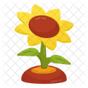 Sunflower Nature Indoor Plant Icon