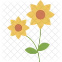 Sunflower Yellow Flower Plant Bloom Icon