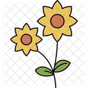 Sunflower Yellow Flower Plant Bloom Icon