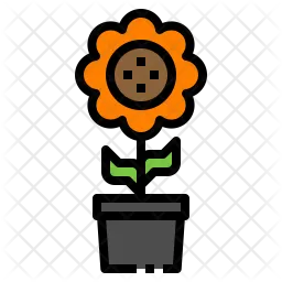 Sunflower pot  Icon