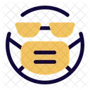Sunglasses Emoji With Face Mask Emoji Icon