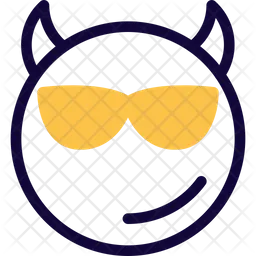 Sunglasses Devil Emoji Icon