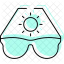 Sunglasses Color Shadow Thinline Icon Icon